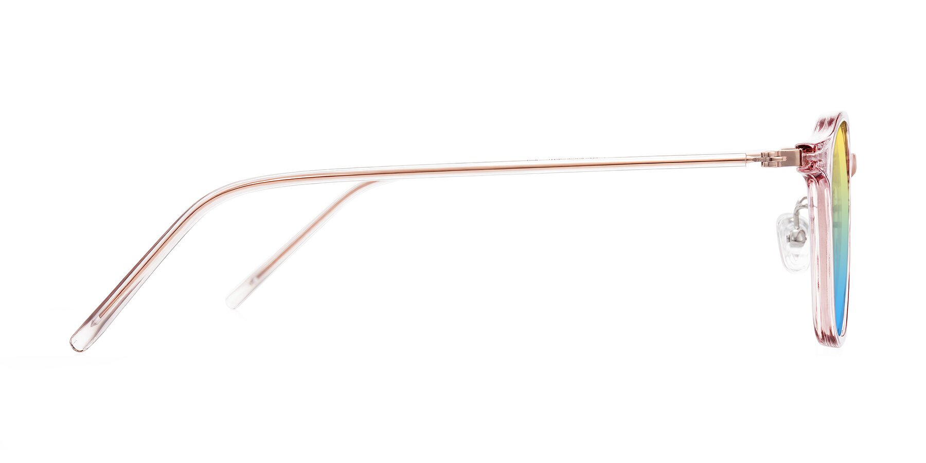 Side of Bicknell in Light Wine with Yellow / Blue Gradient Lenses