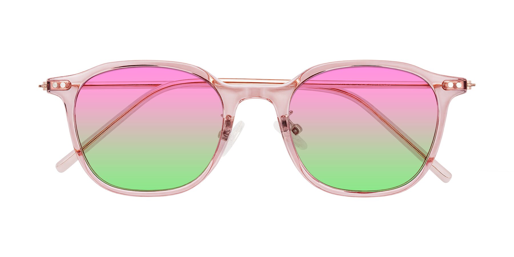 Folded Front of Bicknell in Light Wine with Pink / Green Gradient Lenses