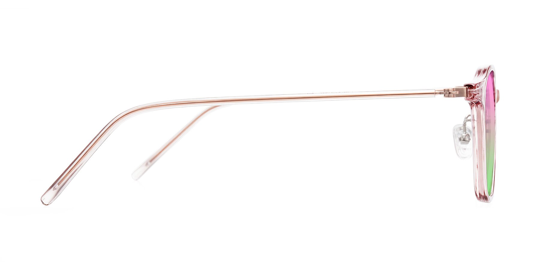 Side of Bicknell in Light Wine with Pink / Green Gradient Lenses