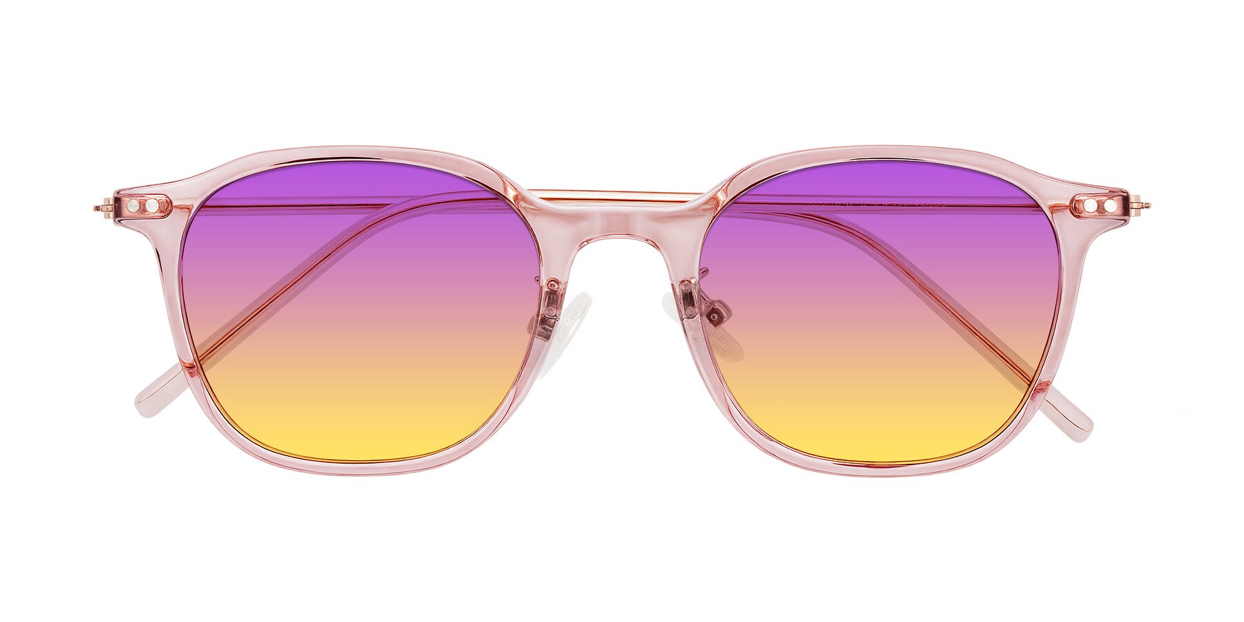 Folded Front of Bicknell in Light Wine with Purple / Yellow Gradient Lenses