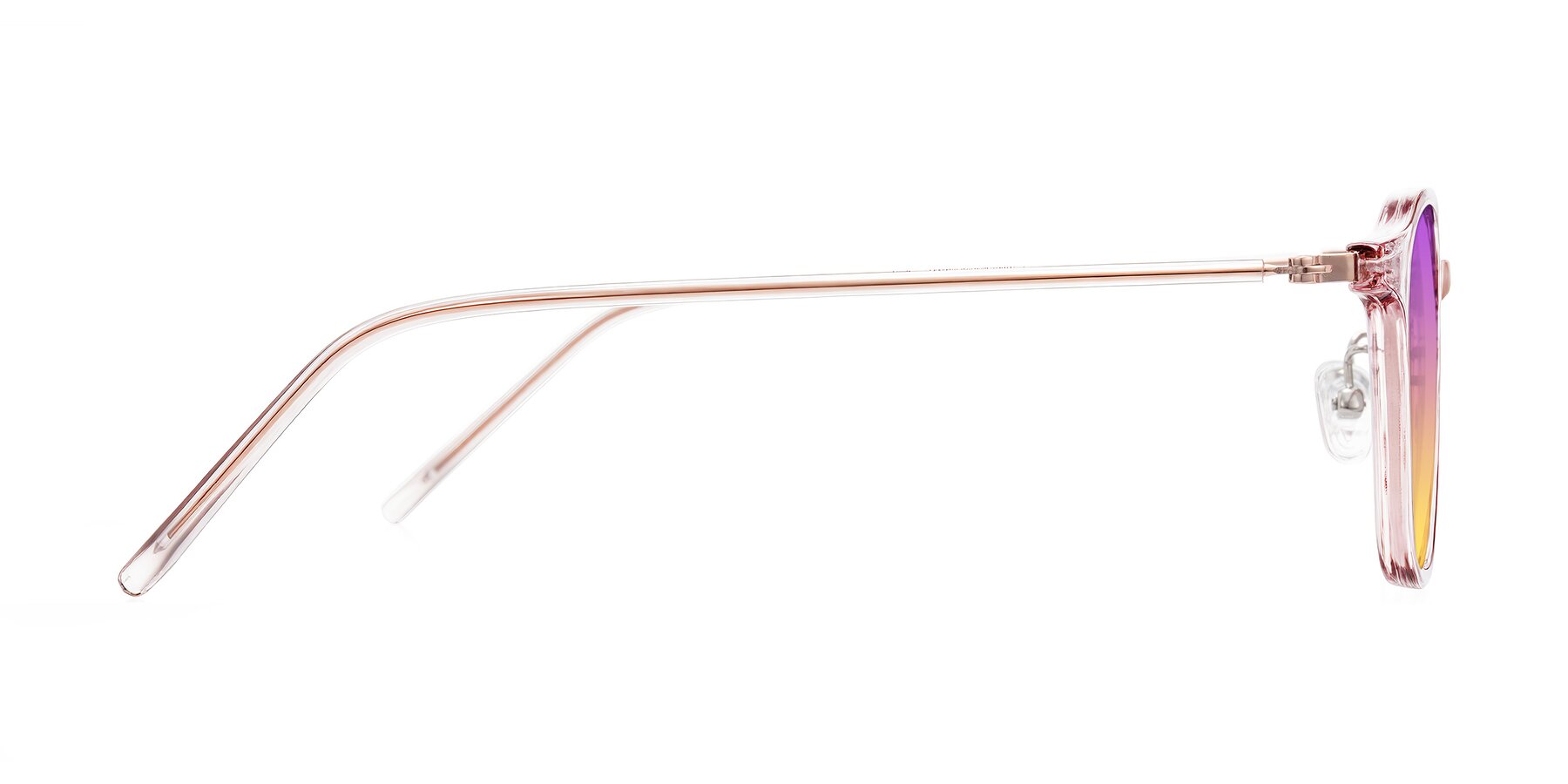 Side of Bicknell in Light Wine with Purple / Yellow Gradient Lenses