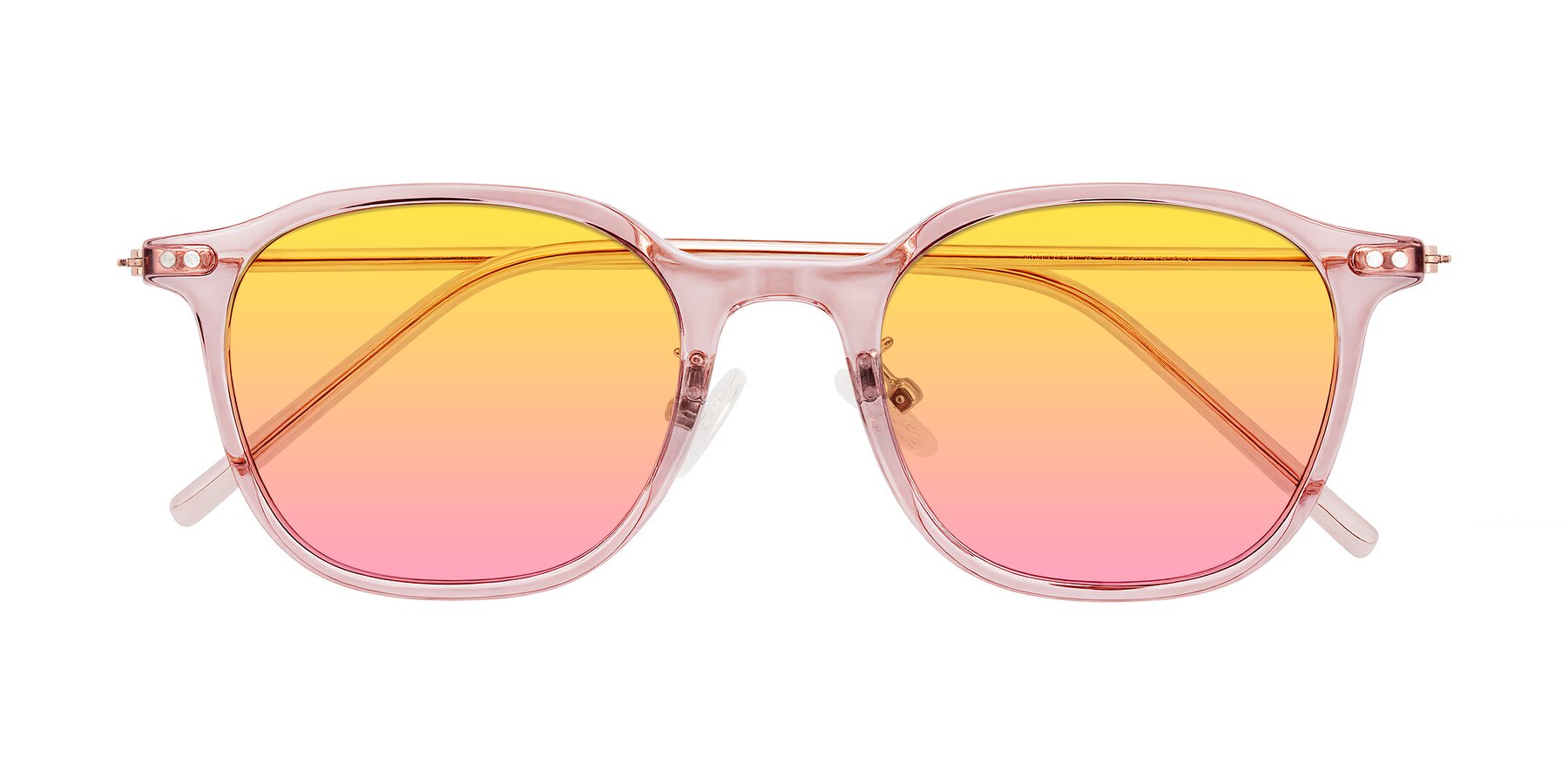 Folded Front of Bicknell in Light Wine with Yellow / Pink Gradient Lenses
