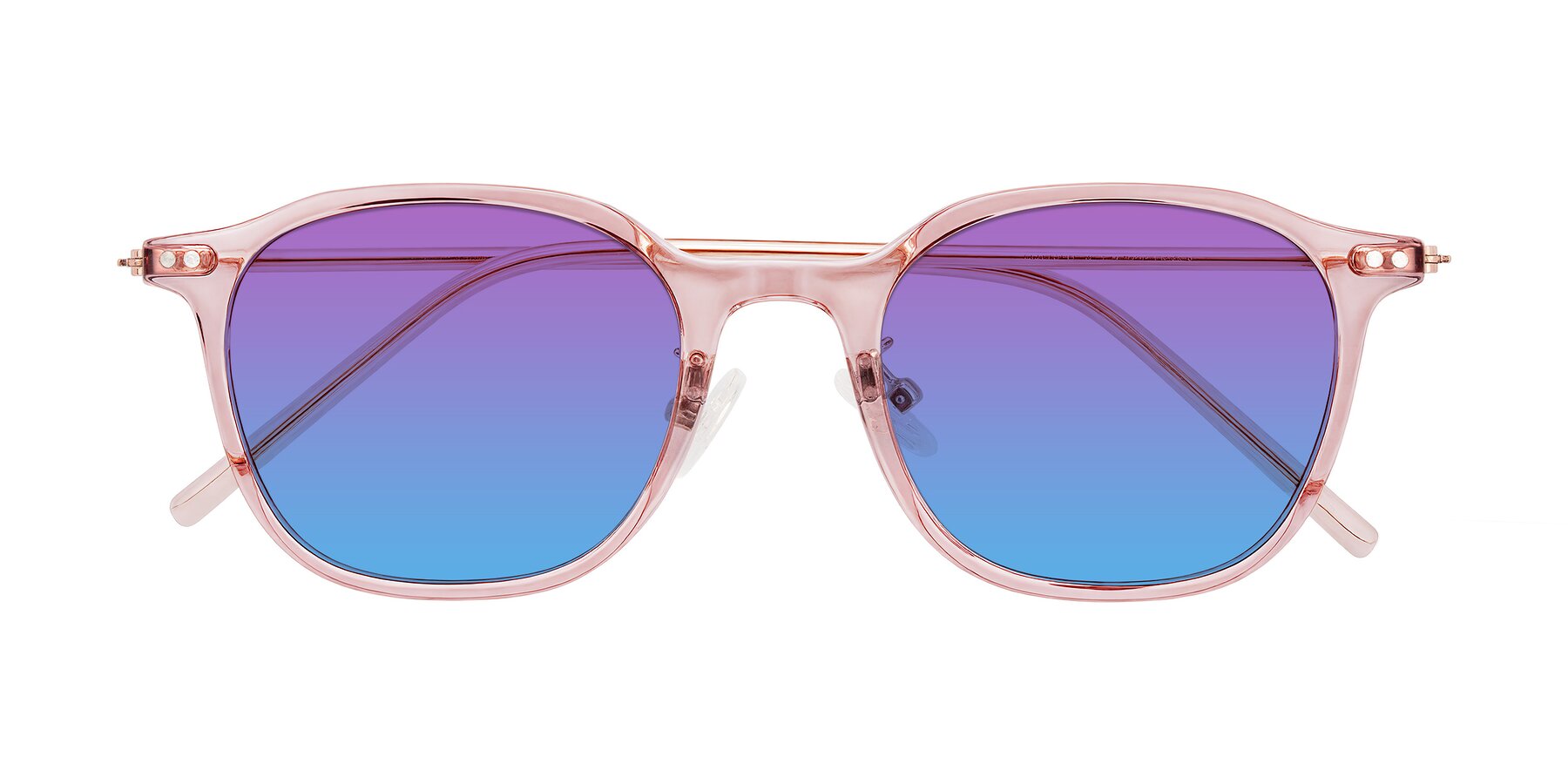 Folded Front of Bicknell in Light Wine with Purple / Blue Gradient Lenses