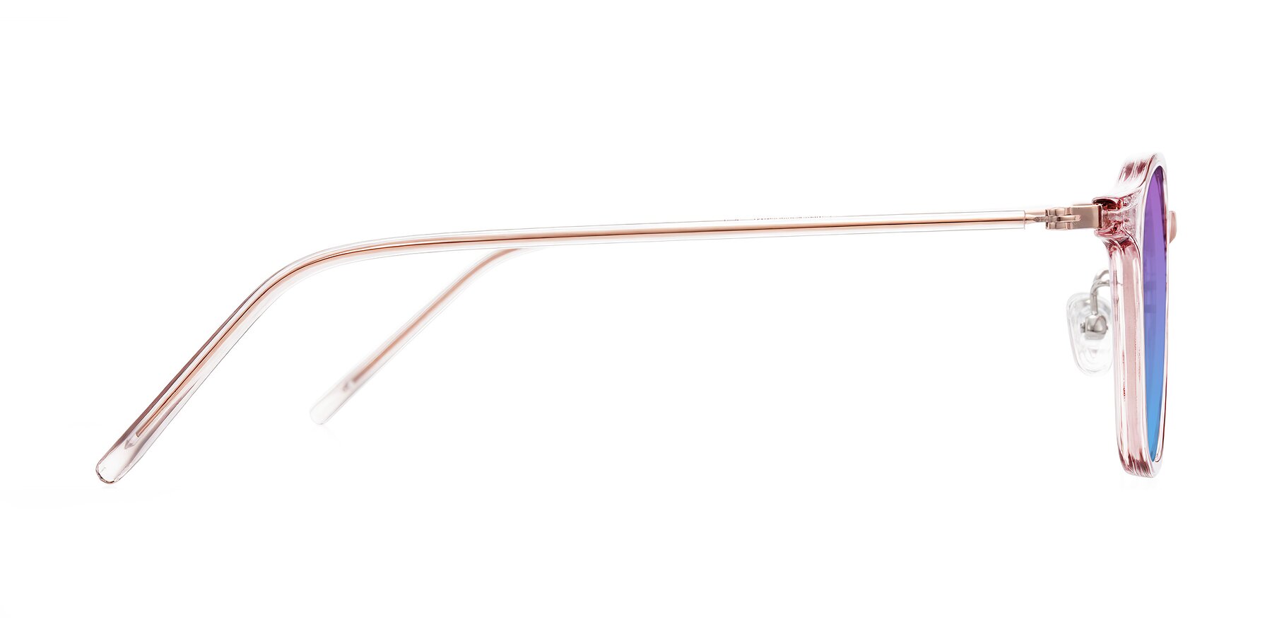 Side of Bicknell in Light Wine with Purple / Blue Gradient Lenses