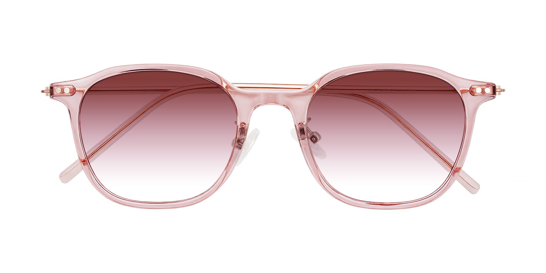 Folded Front of Bicknell in Light Wine with Garnet Gradient Lenses