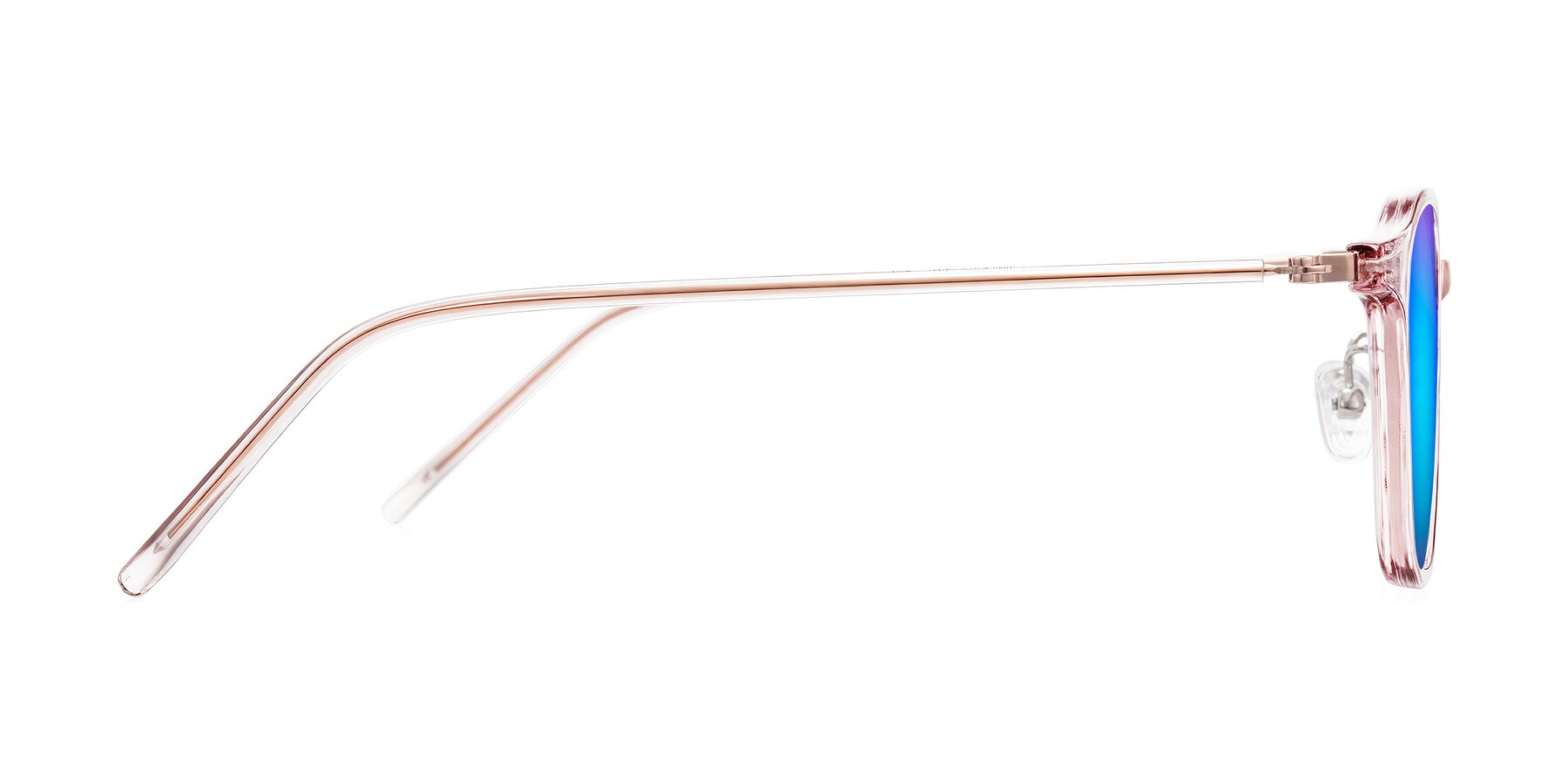 Side of Bicknell in Light Wine with Blue Mirrored Lenses