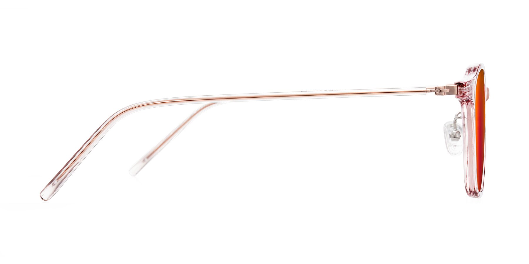 Side of Bicknell in Light Wine with Red Gold Mirrored Lenses