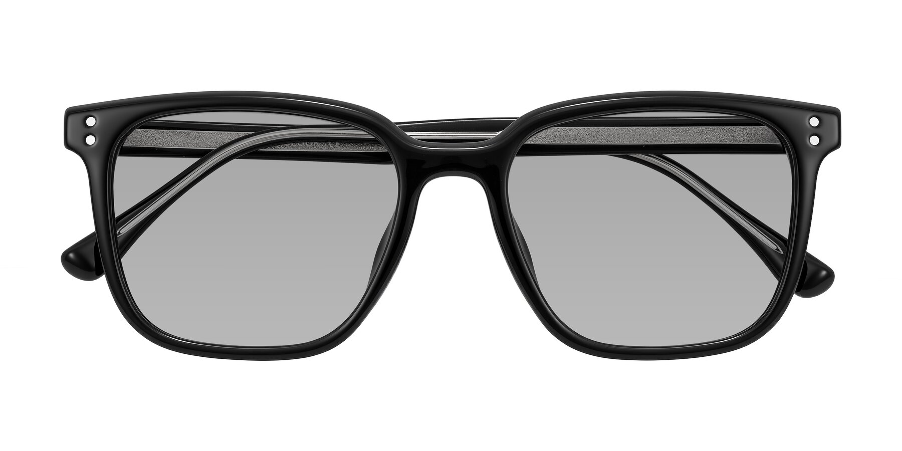 Folded Front of Ordoyo in Black with Light Gray Tinted Lenses