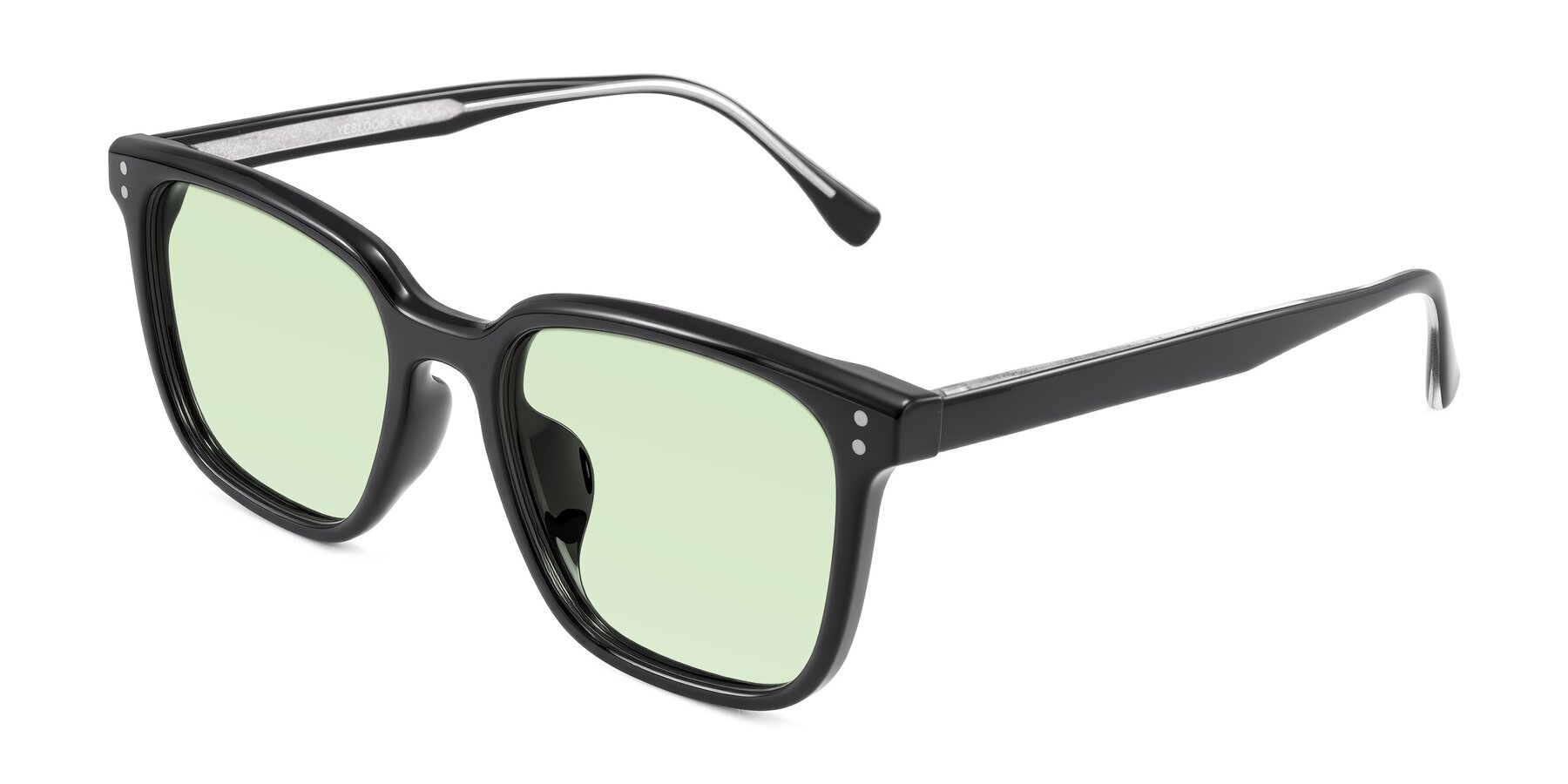 Angle of Ordoyo in Black with Light Green Tinted Lenses