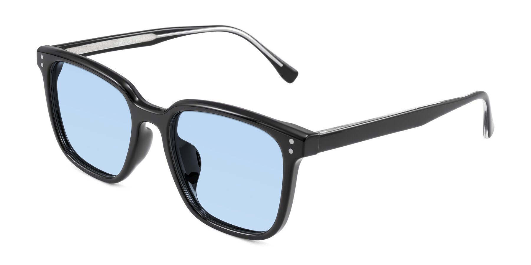 Angle of Ordoyo in Black with Light Blue Tinted Lenses