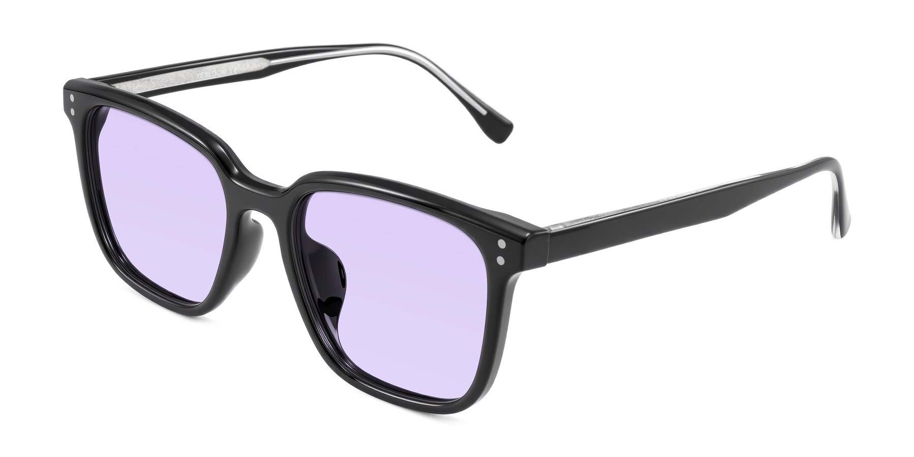 Angle of Ordoyo in Black with Light Purple Tinted Lenses