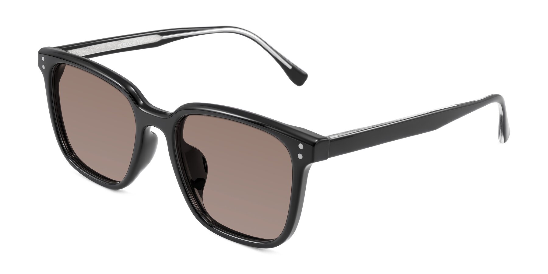 Angle of Ordoyo in Black with Medium Brown Tinted Lenses