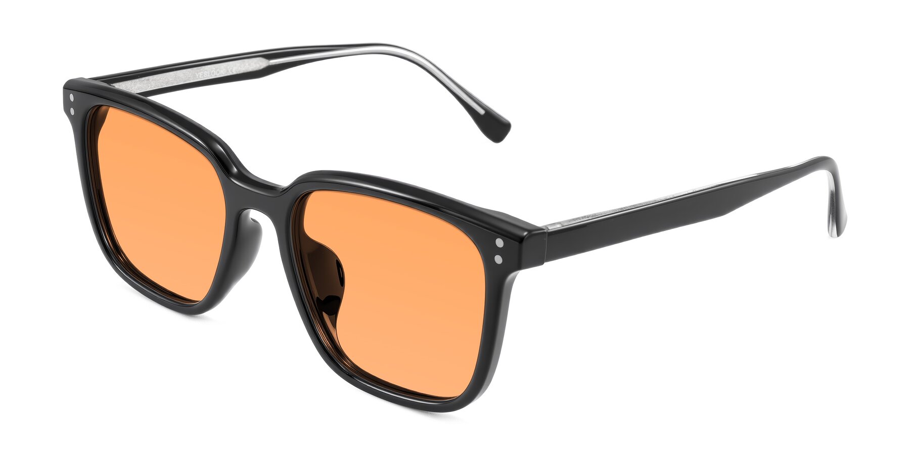 Angle of Ordoyo in Black with Medium Orange Tinted Lenses