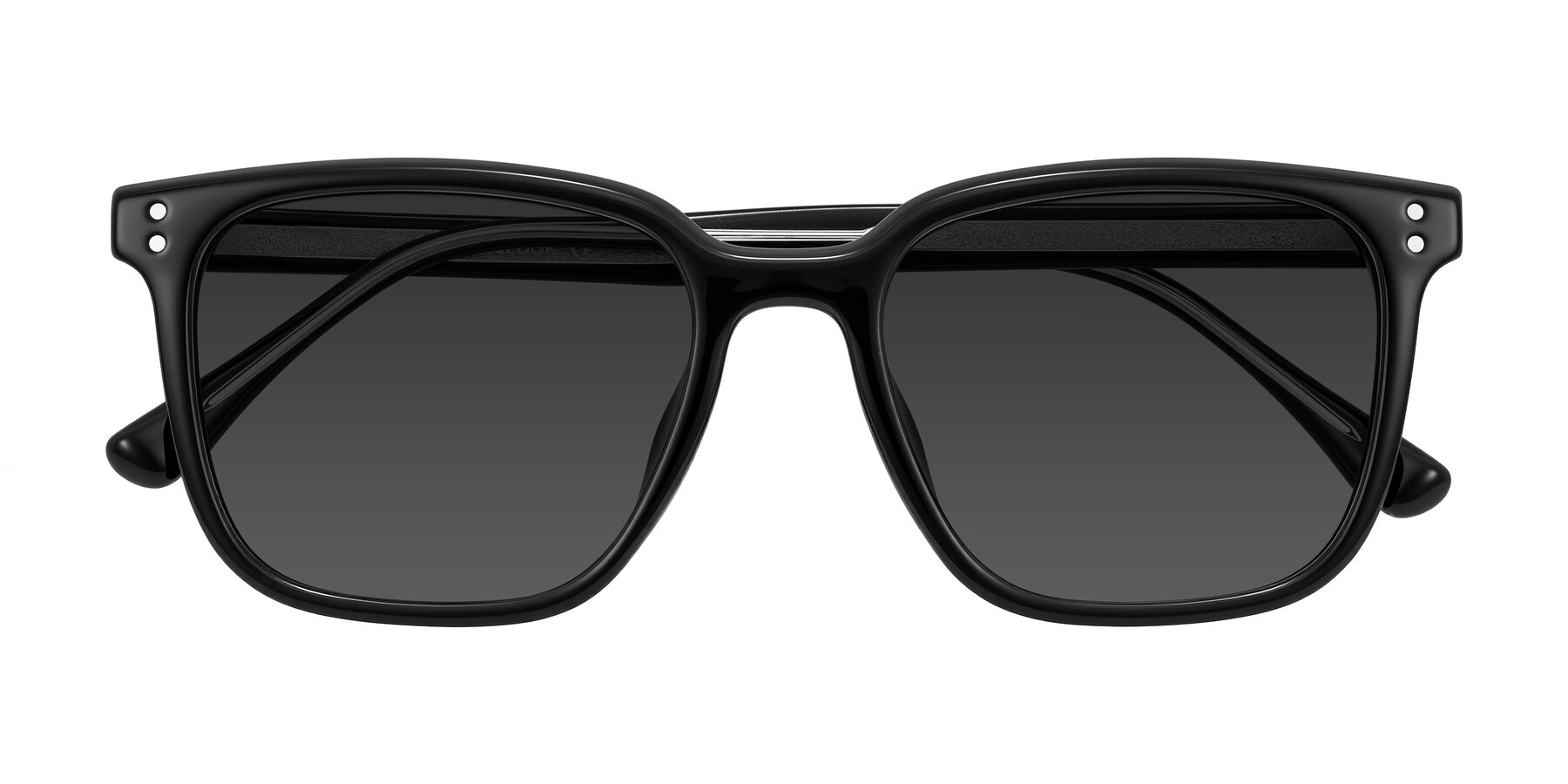 Folded Front of Ordoyo in Black with Gray Tinted Lenses