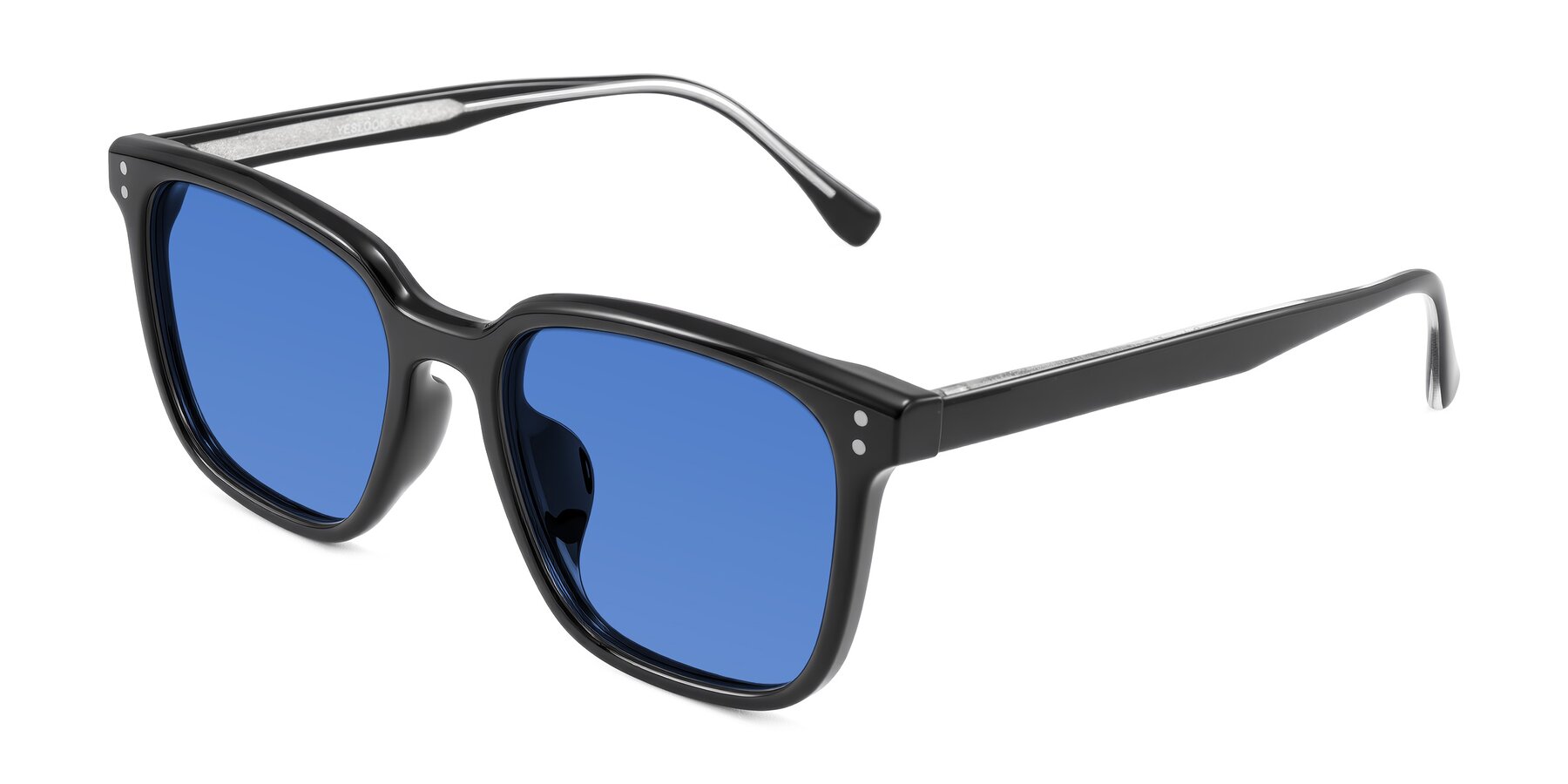 Angle of Ordoyo in Black with Blue Tinted Lenses