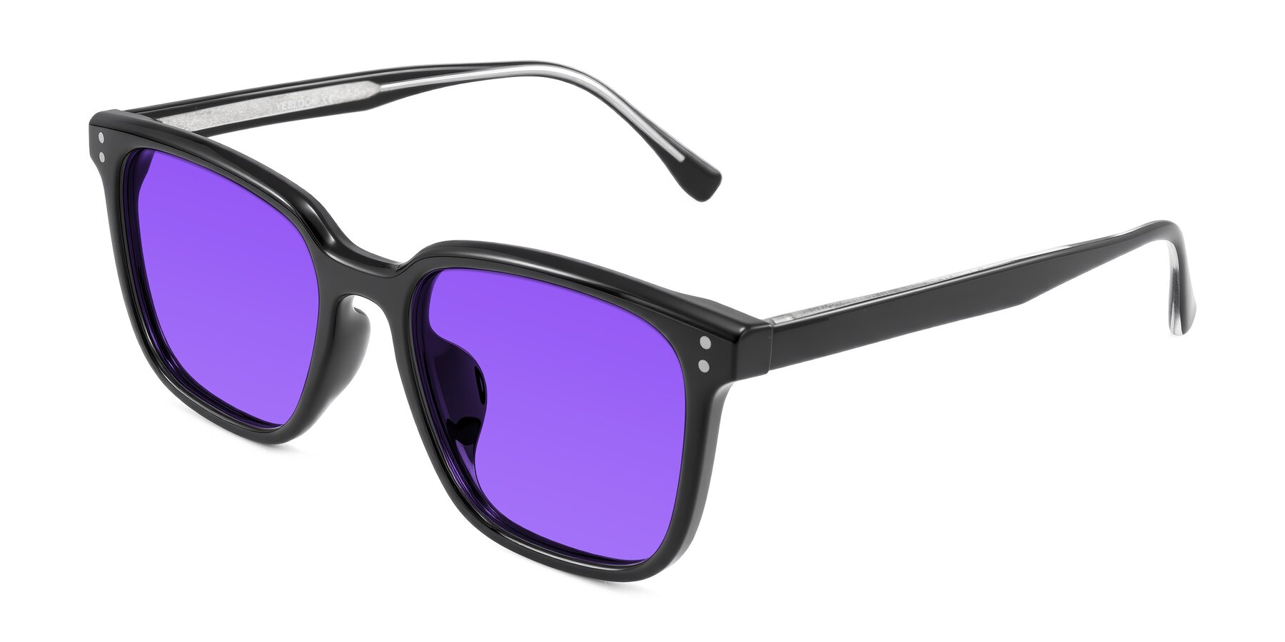 Angle of Ordoyo in Black with Purple Tinted Lenses