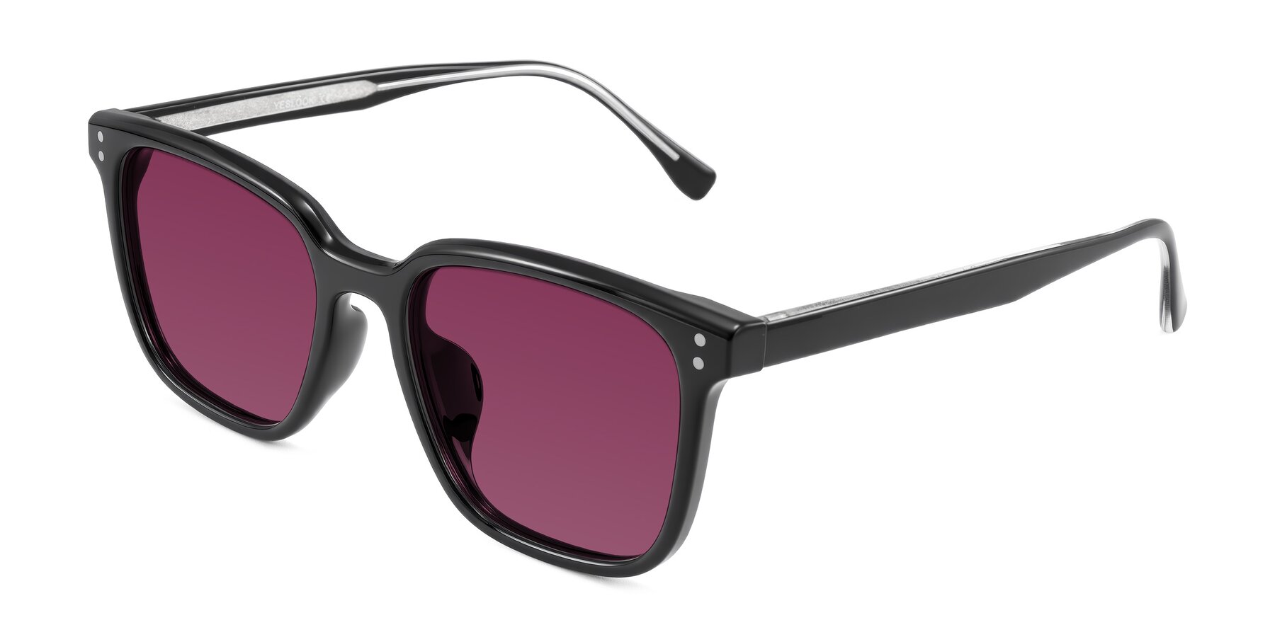 Angle of Ordoyo in Black with Wine Tinted Lenses