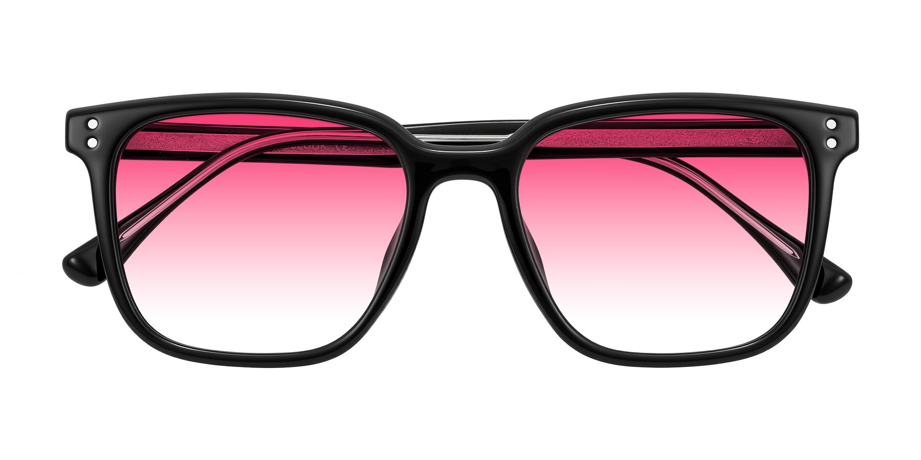 Folded Front of Ordoyo in Black with Pink Gradient Lenses