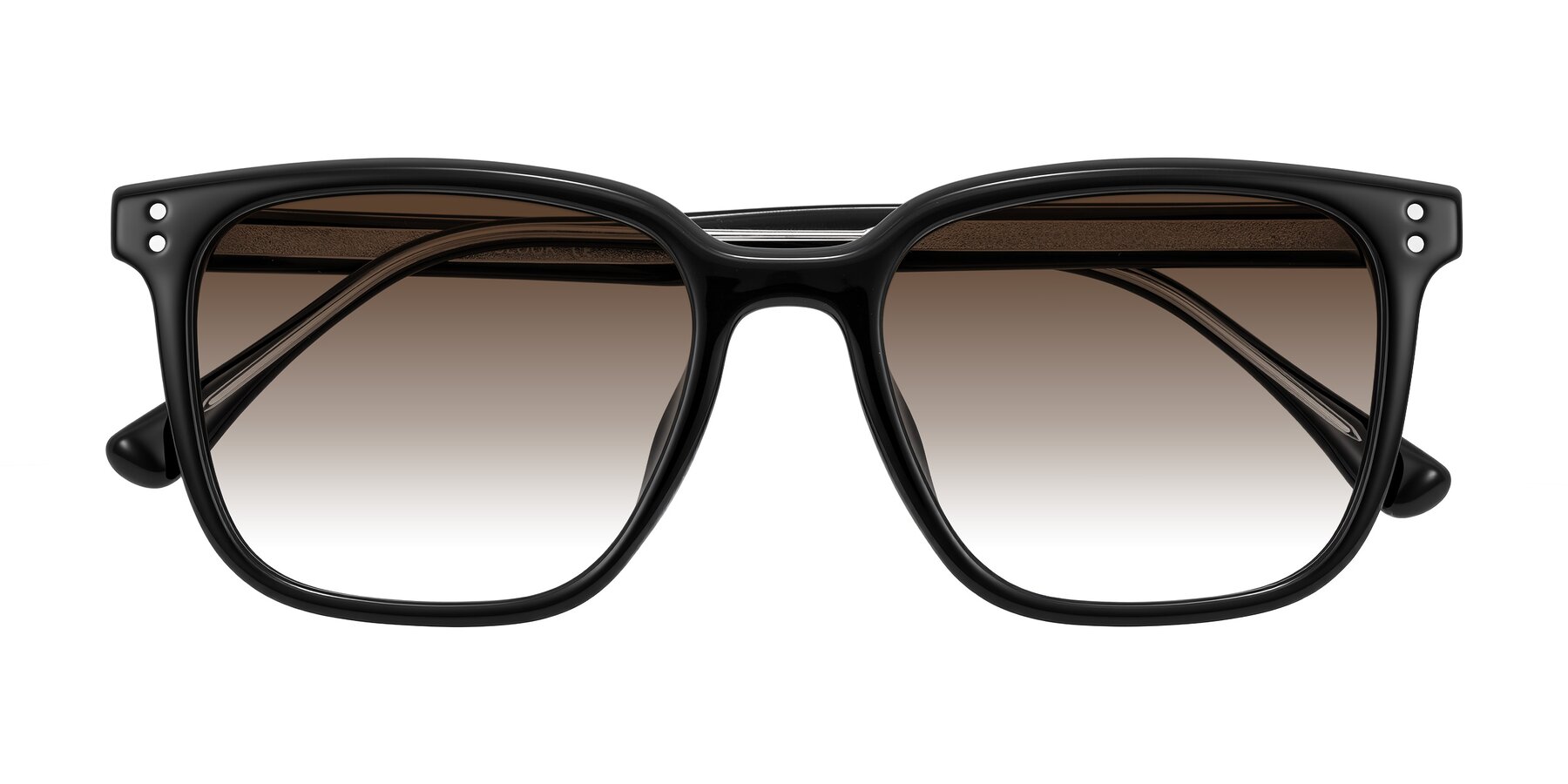 Folded Front of Ordoyo in Black with Brown Gradient Lenses
