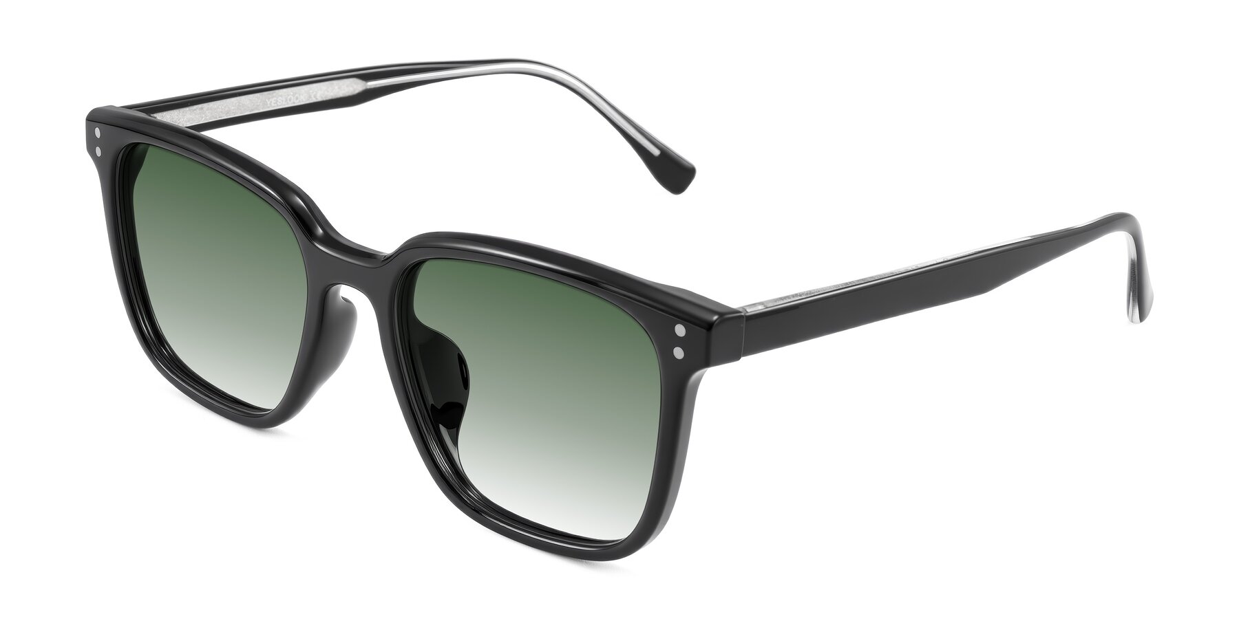 Angle of Ordoyo in Black with Green Gradient Lenses