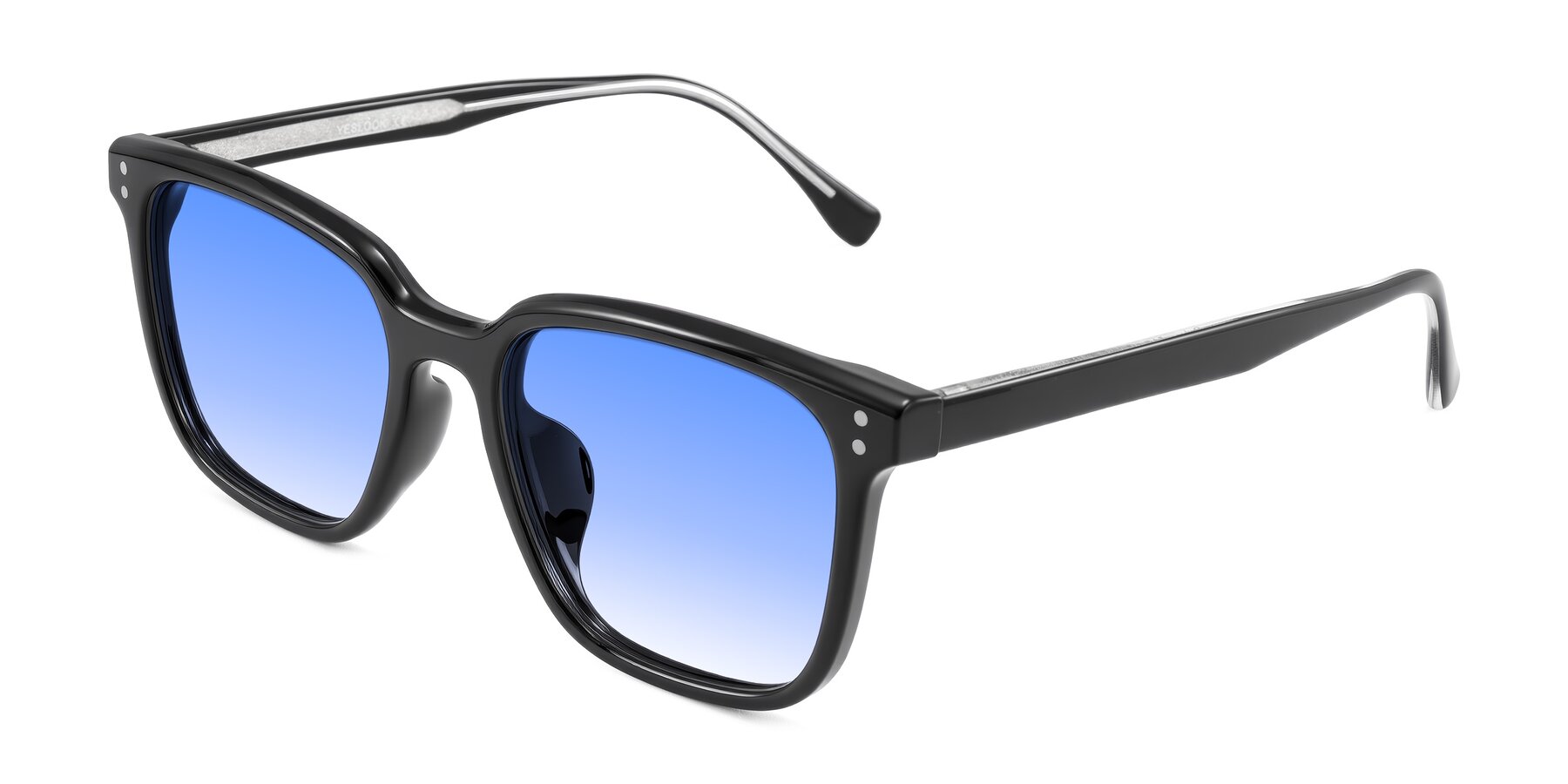 Angle of Ordoyo in Black with Blue Gradient Lenses