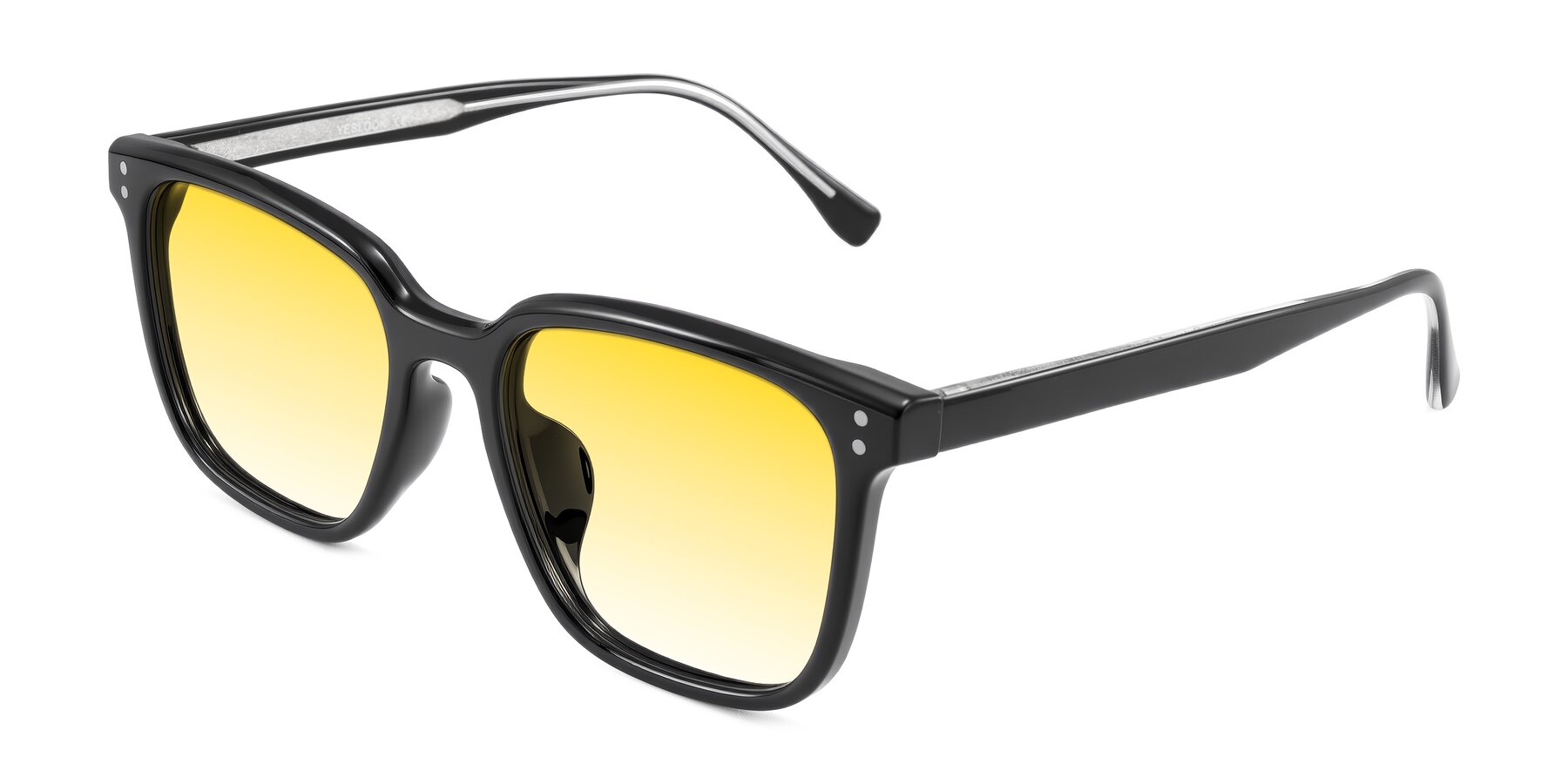 Angle of Ordoyo in Black with Yellow Gradient Lenses