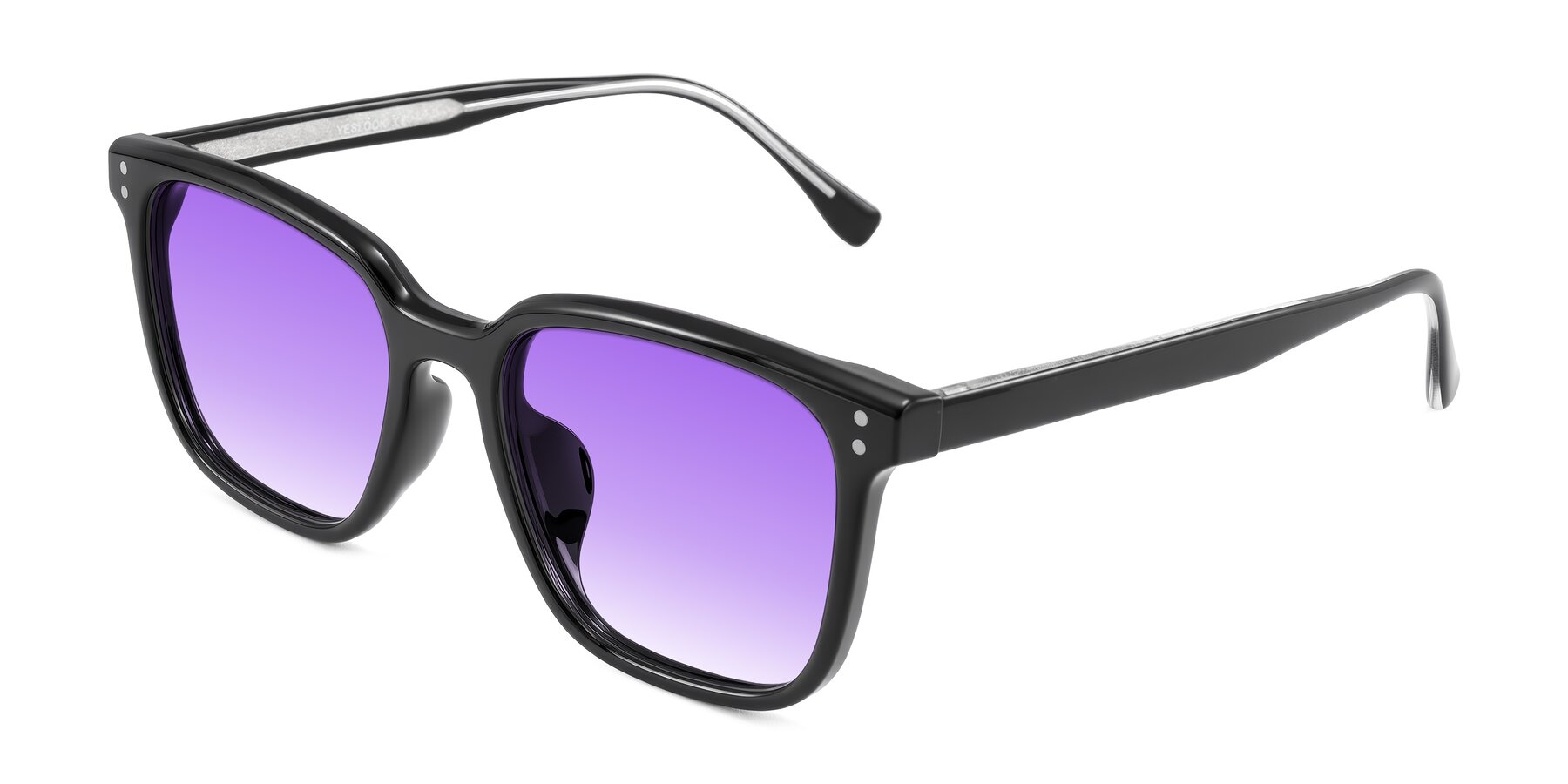Angle of Ordoyo in Black with Purple Gradient Lenses