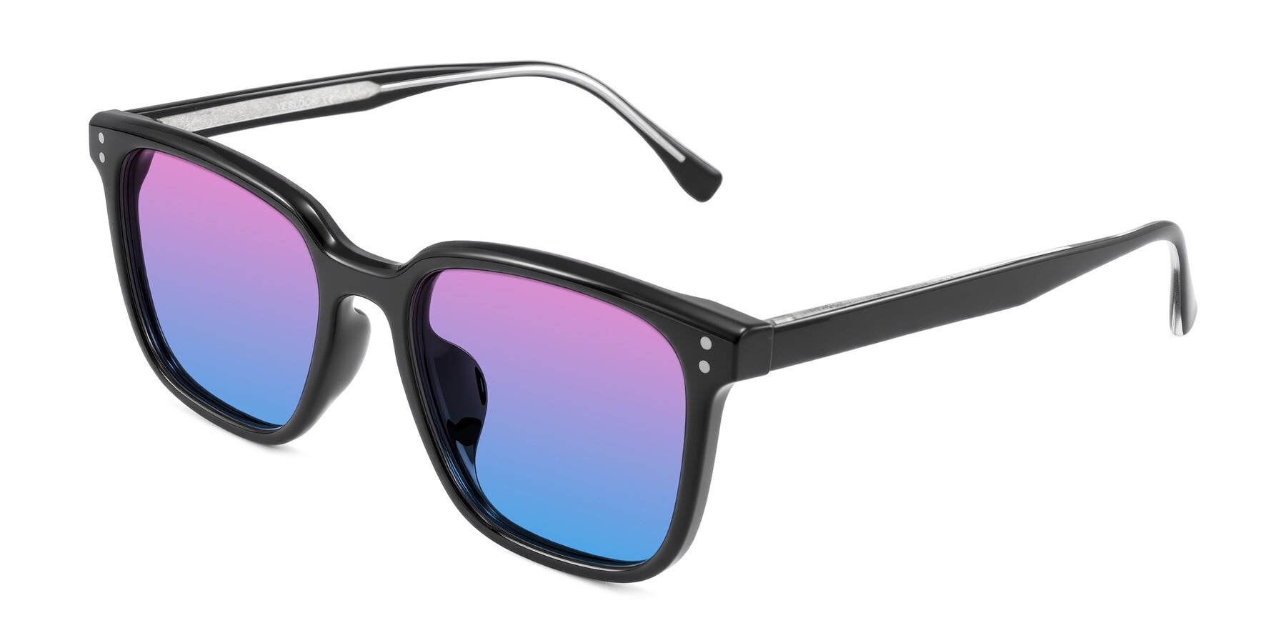 Angle of Ordoyo in Black with Pink / Blue Gradient Lenses