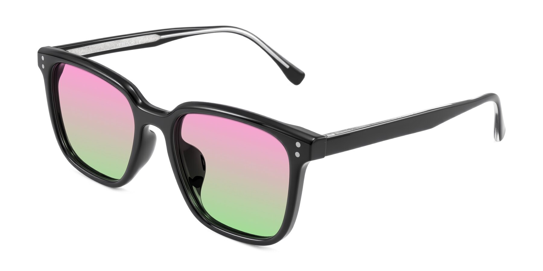 Angle of Ordoyo in Black with Pink / Green Gradient Lenses
