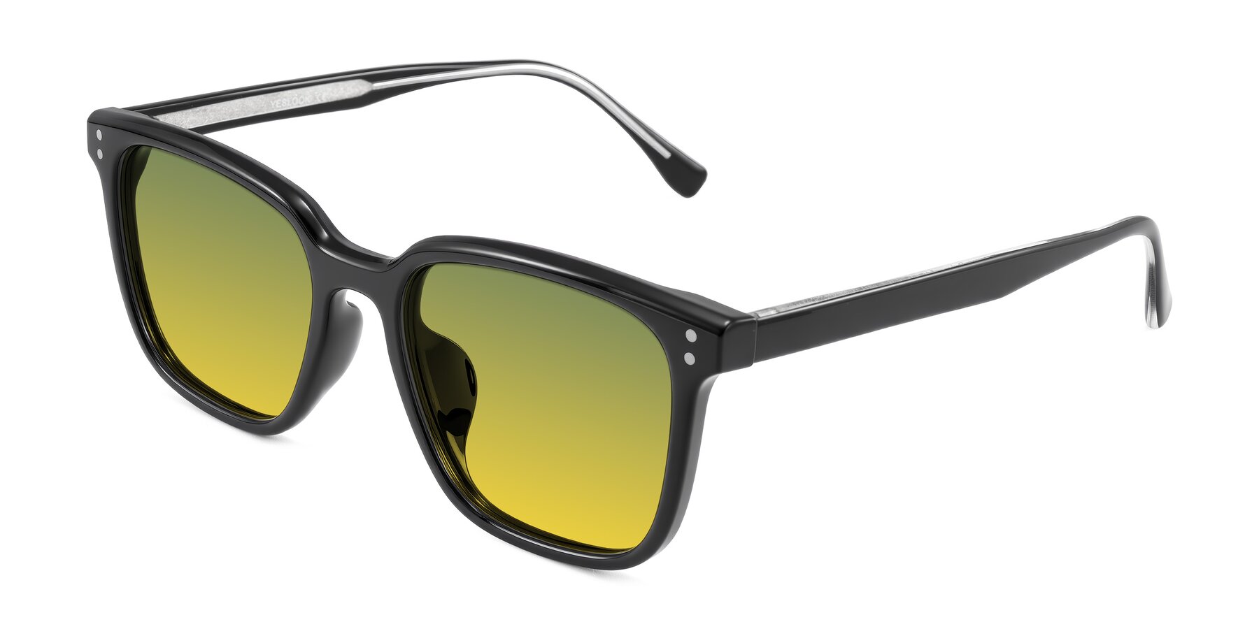 Angle of Ordoyo in Black with Green / Yellow Gradient Lenses
