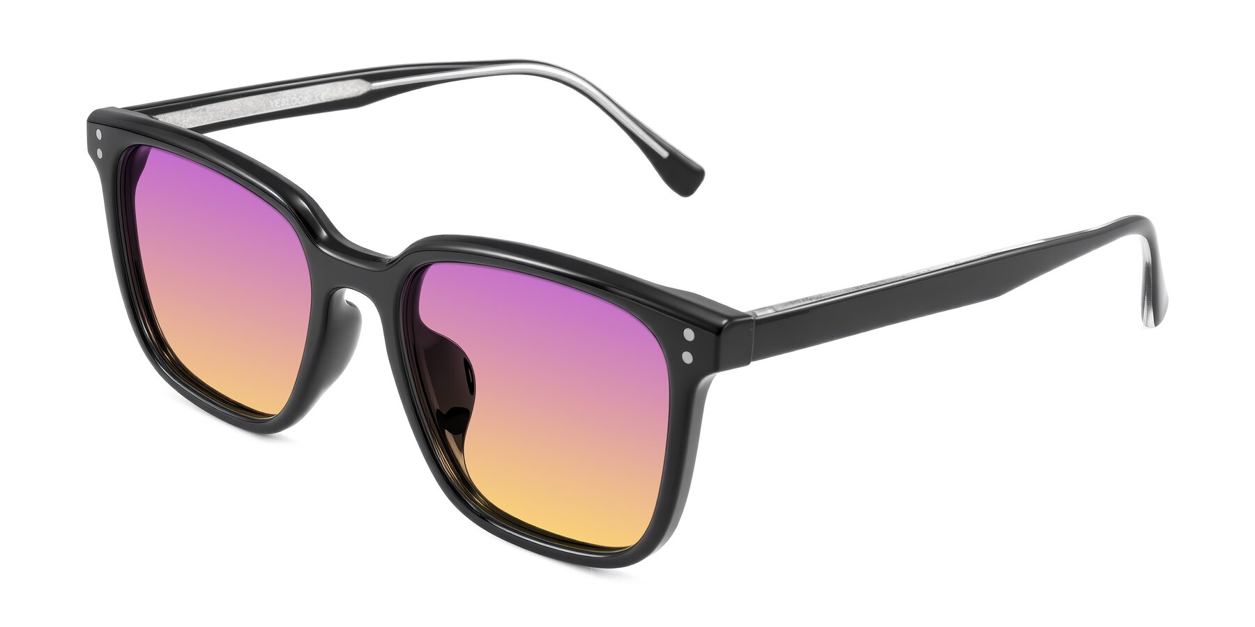Angle of Ordoyo in Black with Purple / Yellow Gradient Lenses