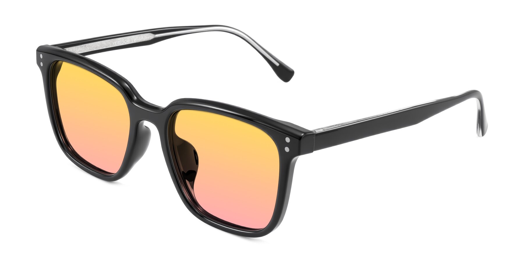 Angle of Ordoyo in Black with Yellow / Pink Gradient Lenses
