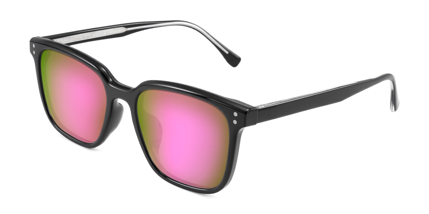 Angle of Ordoyo in Black with Pink Mirrored Lenses