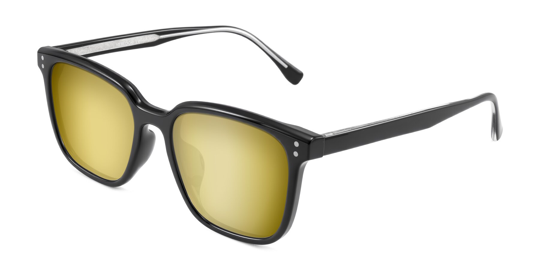 Angle of Ordoyo in Black with Gold Mirrored Lenses