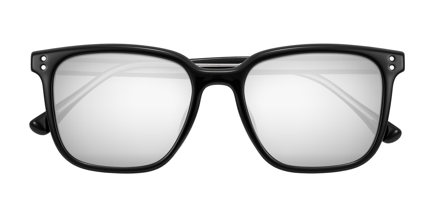 Ordoyo - Black Flash Mirrored Sunglasses