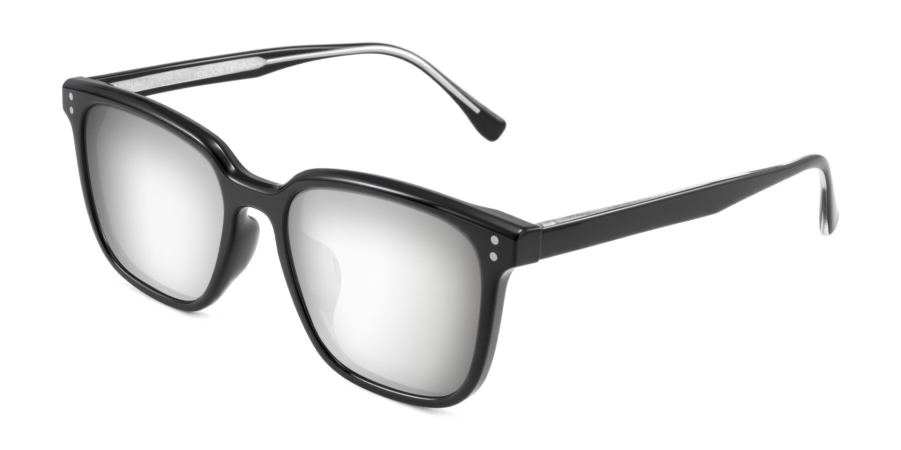 Angle of Ordoyo in Black with Silver Mirrored Lenses