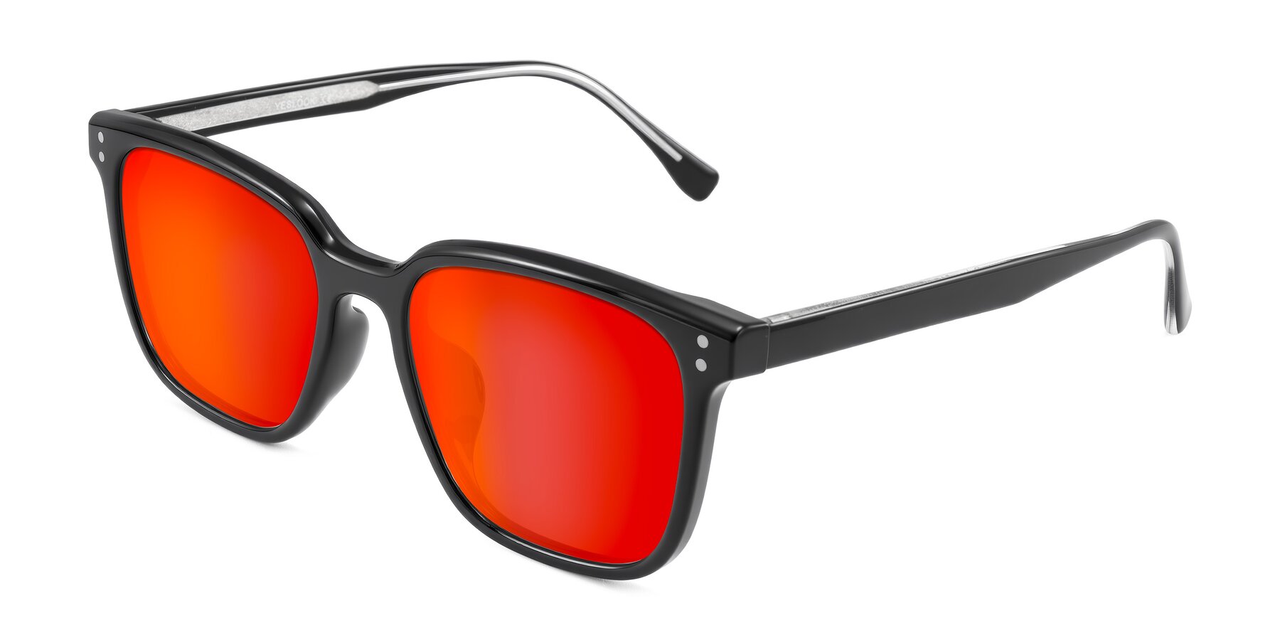 Angle of Ordoyo in Black with Red Gold Mirrored Lenses