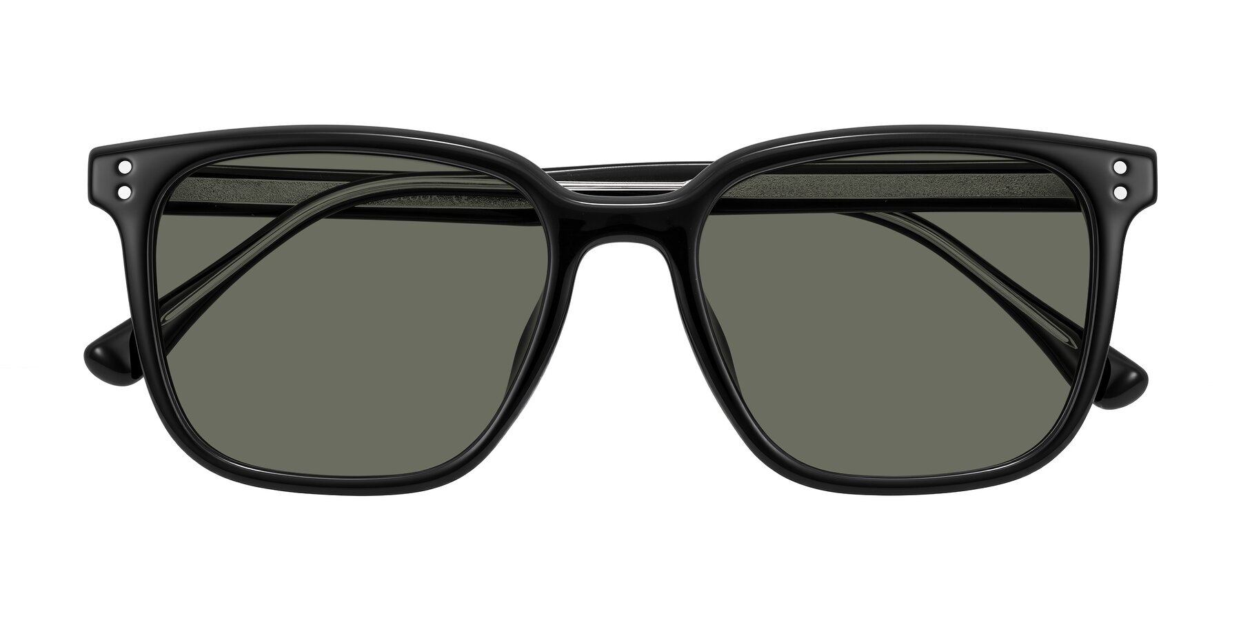 Folded Front of Ordoyo in Black with Gray Polarized Lenses