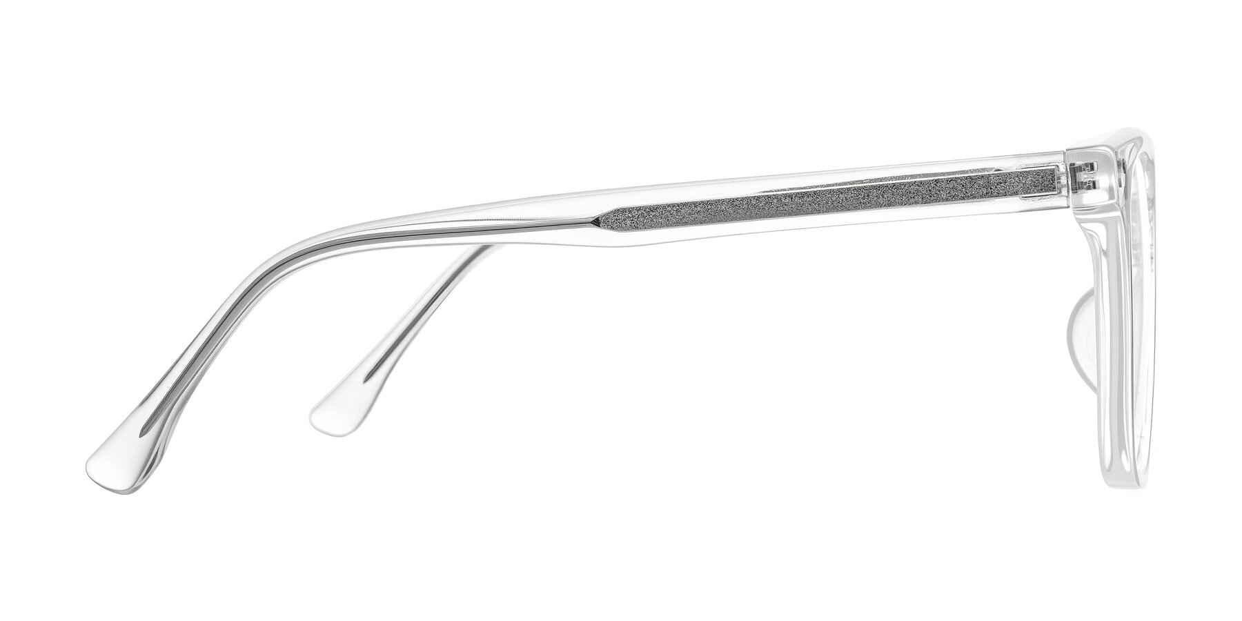 Side of Ordoyo in Clear with Clear Eyeglass Lenses