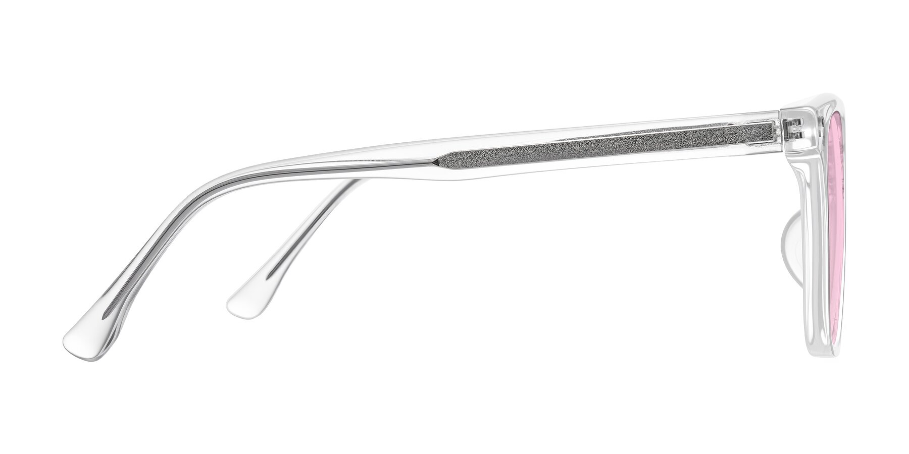 Side of Ordoyo in Clear with Light Pink Tinted Lenses