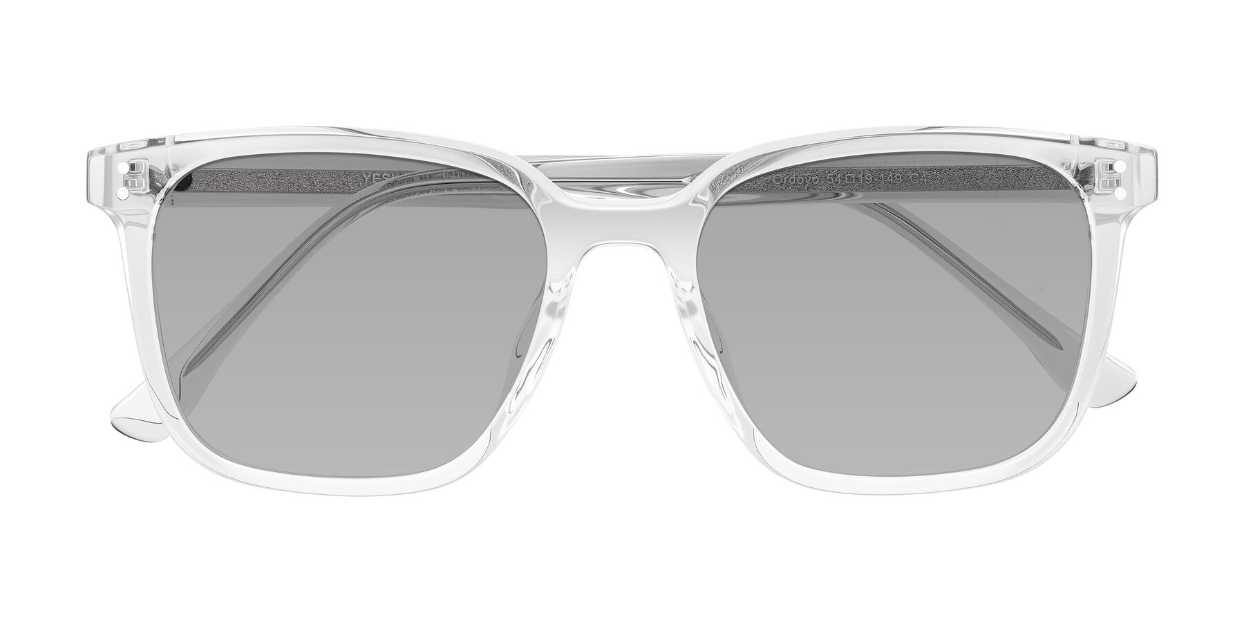 Folded Front of Ordoyo in Clear with Light Gray Tinted Lenses