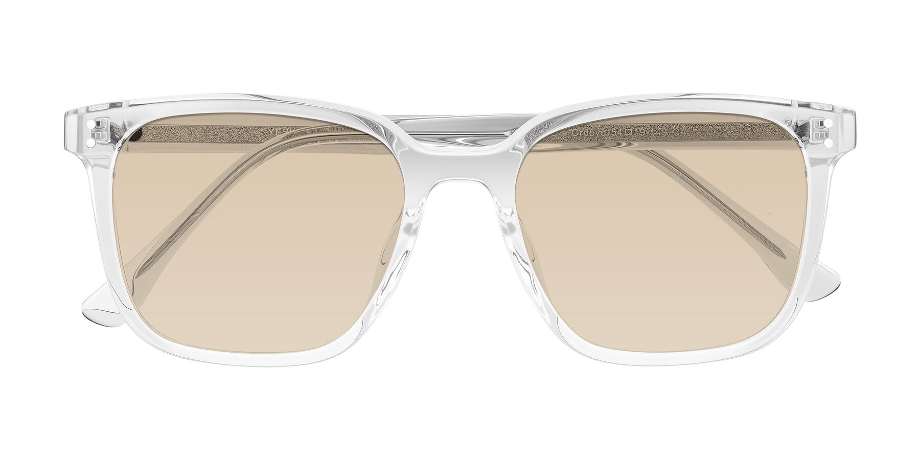 Folded Front of Ordoyo in Clear with Light Brown Tinted Lenses