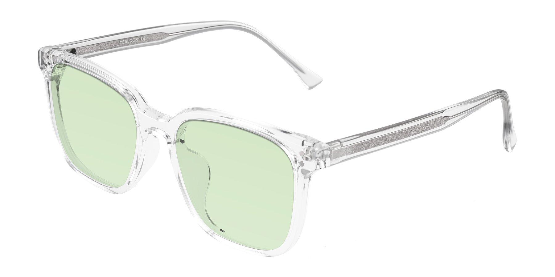 Angle of Ordoyo in Clear with Light Green Tinted Lenses