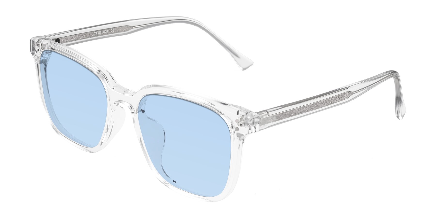 Angle of Ordoyo in Clear with Light Blue Tinted Lenses
