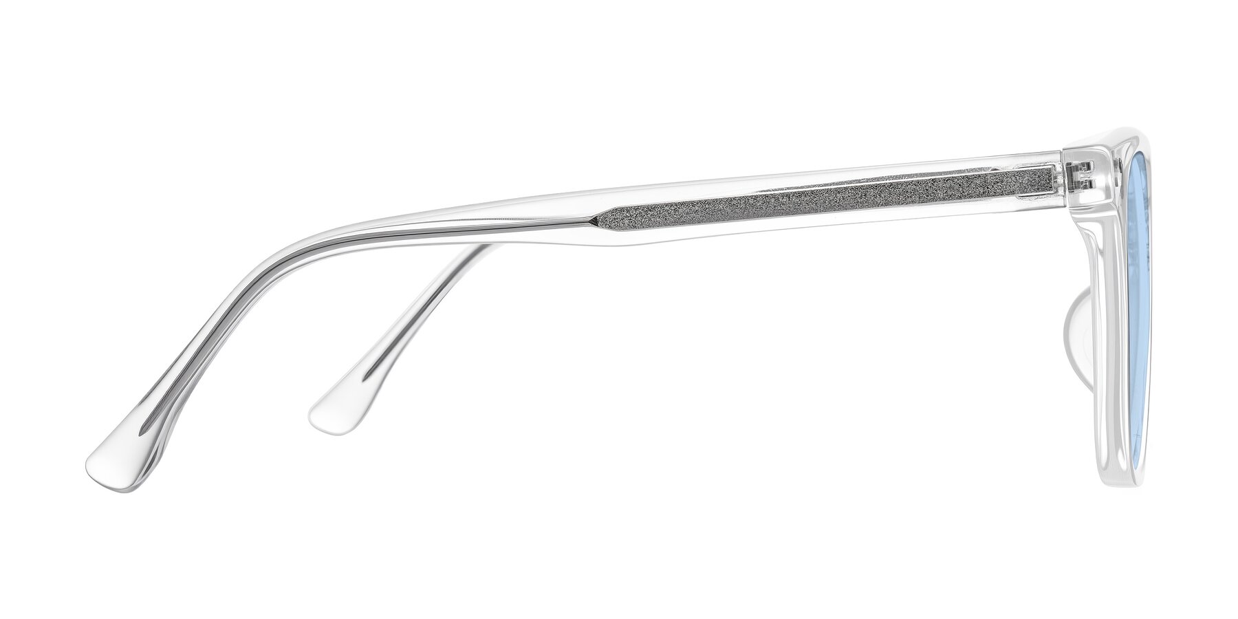 Side of Ordoyo in Clear with Light Blue Tinted Lenses