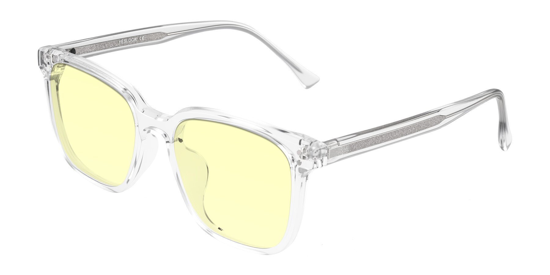Angle of Ordoyo in Clear with Light Yellow Tinted Lenses