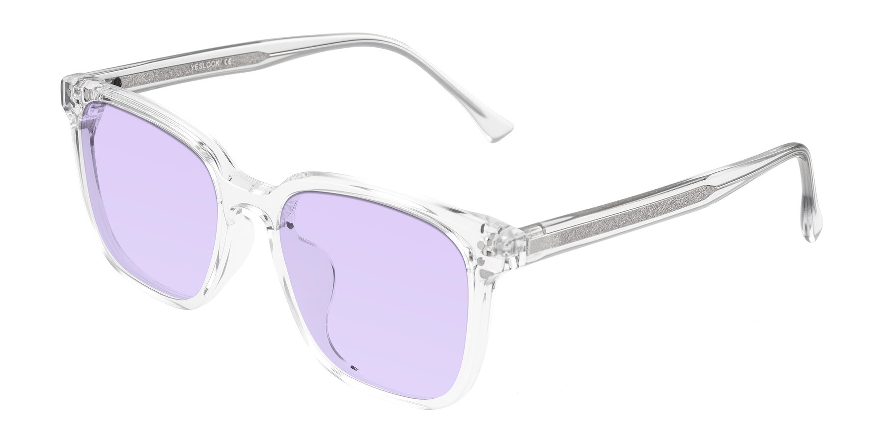 Angle of Ordoyo in Clear with Light Purple Tinted Lenses