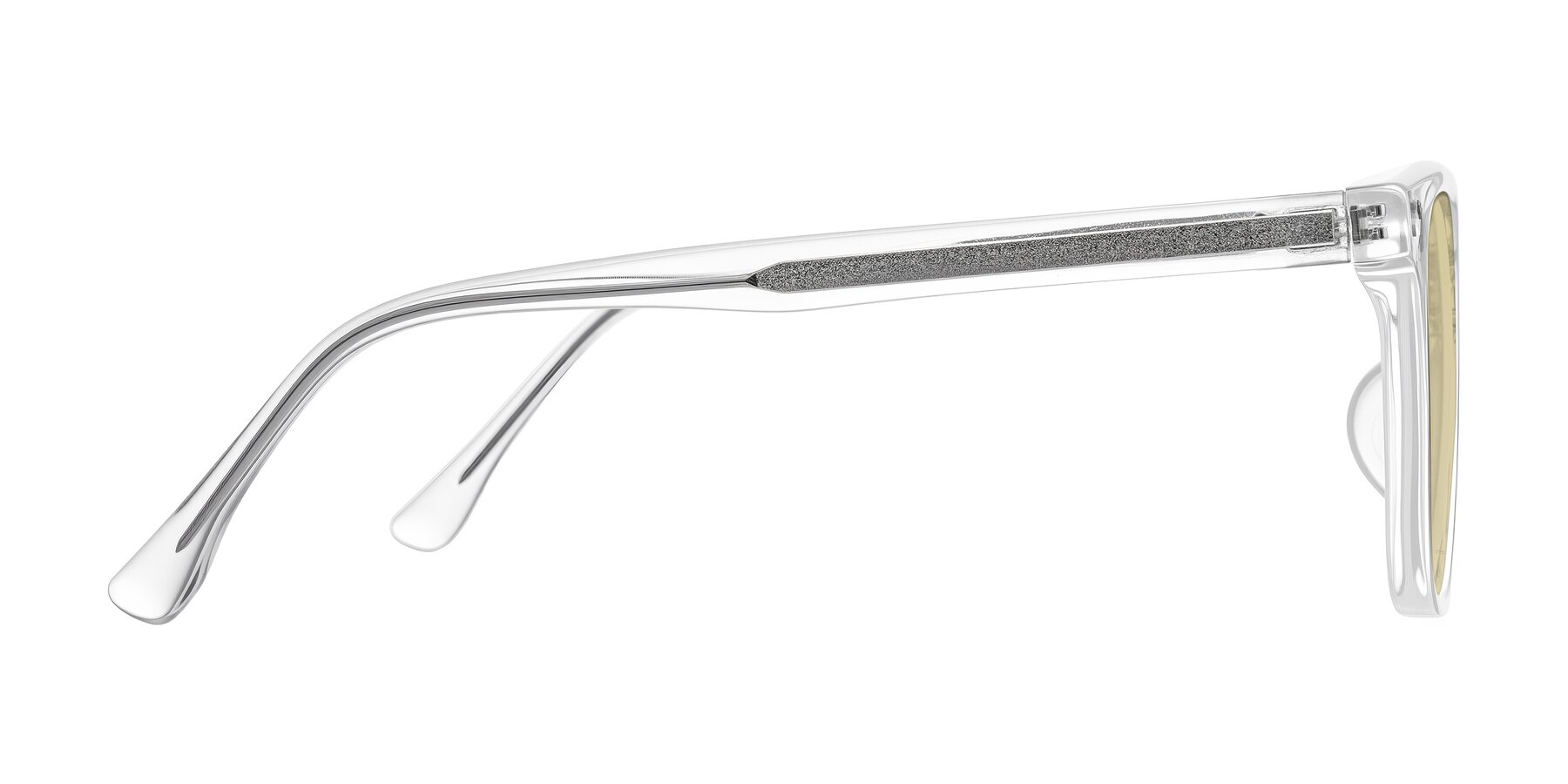 Side of Ordoyo in Clear with Light Champagne Tinted Lenses