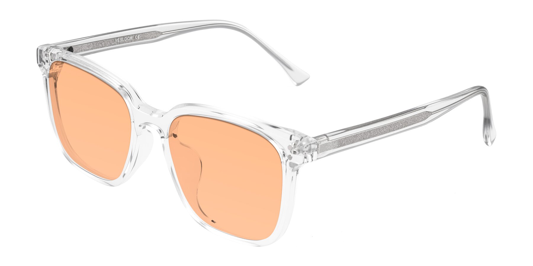 Angle of Ordoyo in Clear with Light Orange Tinted Lenses