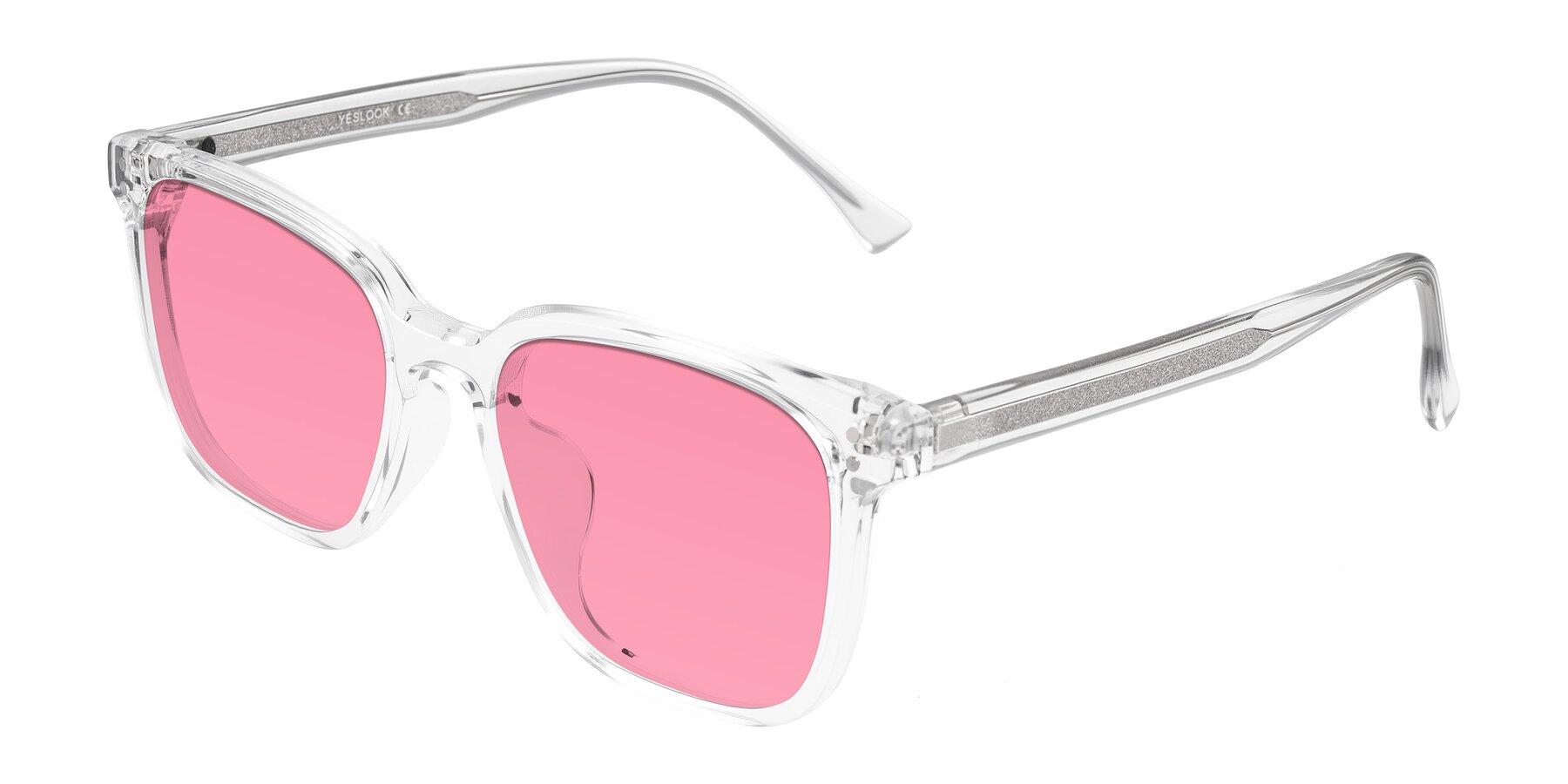 Angle of Ordoyo in Clear with Pink Tinted Lenses